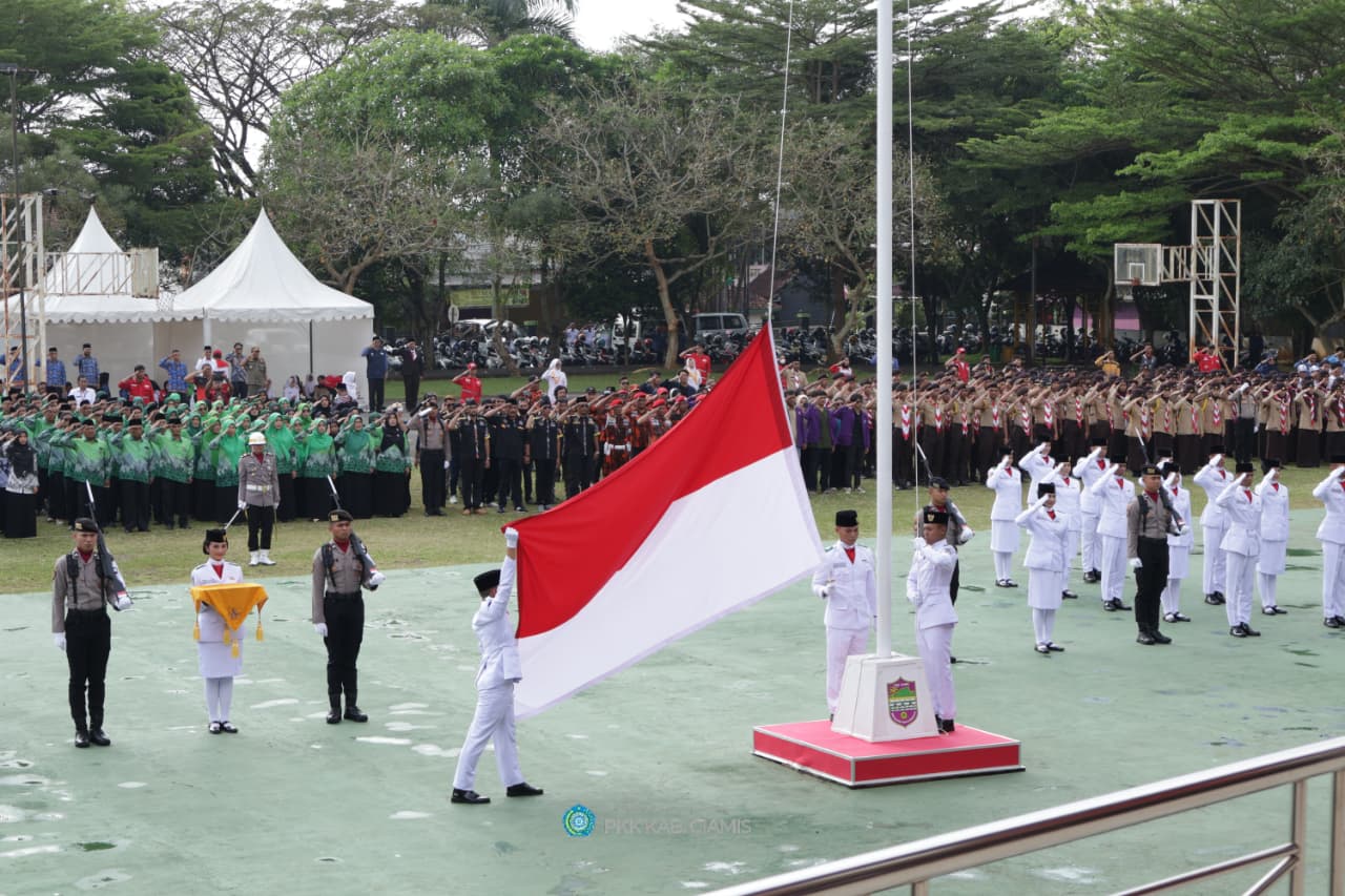 Peringatan HUT ke-80 RI di Ciamis Berlangsung Khidmat, Bupati Ajak Warga Wujudkan Indonesia Emas 2045